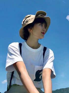 日本防晒trench复古遮阳渔夫帽