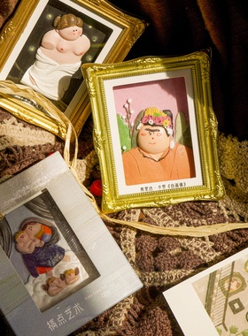 梵高名画冰箱贴蒙娜丽莎耳环摆件