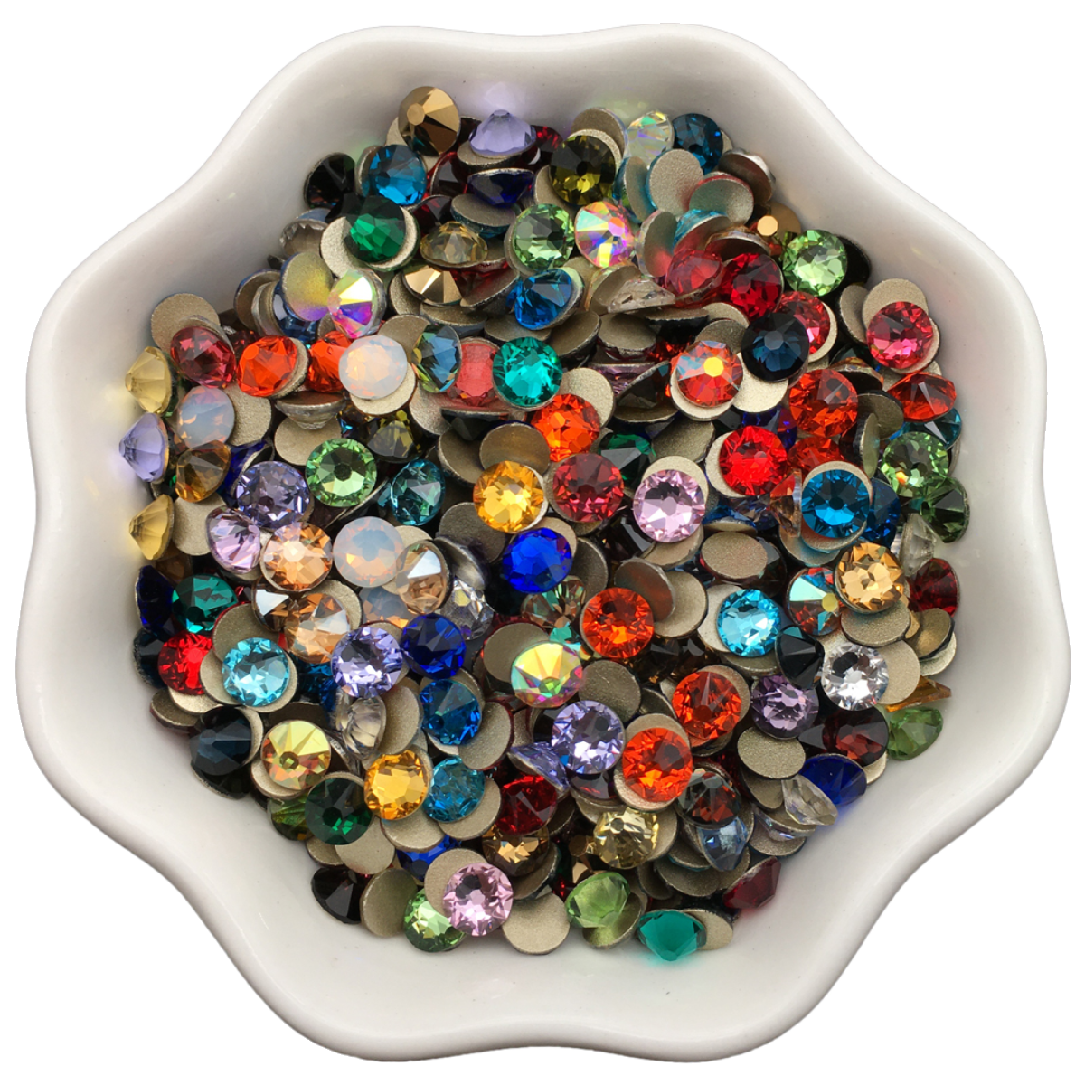 SS16平底圆形100颗金底4.0mm8大8小16切面太阳花切面特级精品钻饰 - 图3