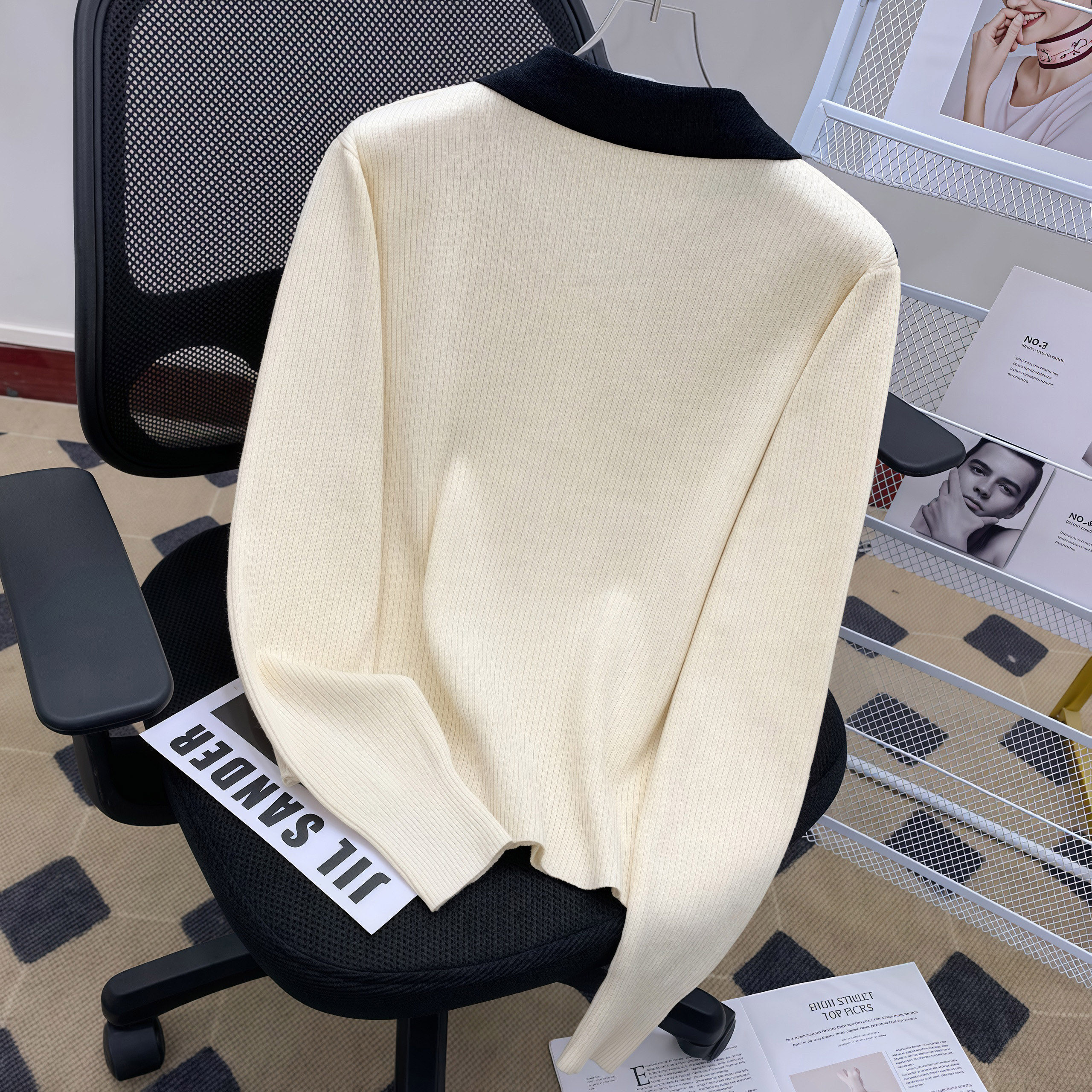 设计感娃娃领打底衫女秋冬气质内搭毛衣小香风撞色减龄百搭针织衫,淘宝优惠券,粉丝福利购,淘宝优惠卷