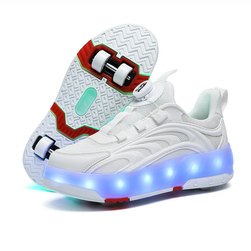 Children's sneakers with wheels shoes breathable roller - 图3