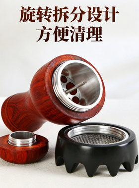 手持砭石艾灸罐家用头疗按摩推拿艾灸刮痧罐温灸仪美容院艾灸器具