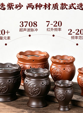 精品紫砂火龙罐中医专用罐家用艾灸刮痧走罐龙凤艾灸罐美容院器具