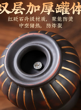 高端红砭石鎏金火龙罐中医专用罐艾灸刮痧一体罐美容院专用艾灸罐
