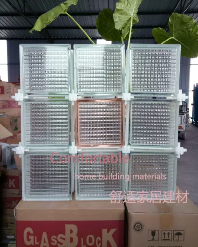 190x190x95 Параллельный рисунок непрозрачный белый стеклянный кирпичный перегород