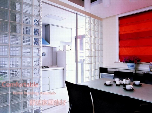 190x190x95 Параллельный рисунок непрозрачный белый стеклянный кирпичный перегород