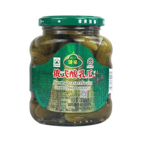 买3赠1健福俄式酸黄瓜330g东北特产乳黄瓜腌制酸青瓜下饭菜包邮 - 图3