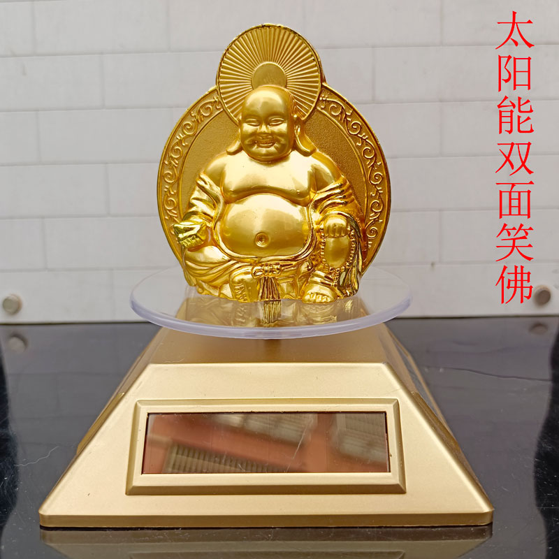 新品太阳能双色合金千手观音佛汽车摆件旋转车载饰品装饰品厂家 - 图1