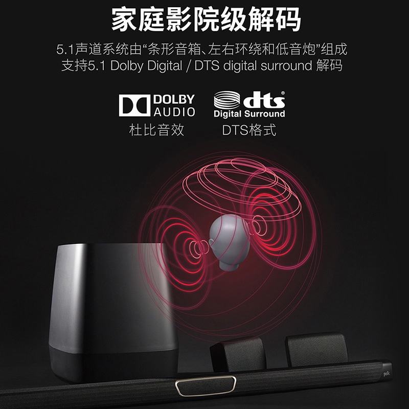 Polkaudio/普乐之声 MagnifiMax SR真环绕5.1家庭影院回音壁 可议 - 图1