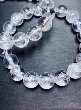 CC0175 白水晶手链爆花彩虹水晶气质时尚小饰品百搭清新10mm手链