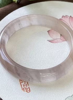 1A3 天然金丝玉宽版手镯桃花酿正装泥鳅背紫罗兰异象妈妈镯