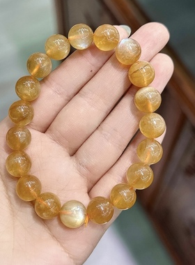 X629 安德森手链天然月光石手链10-11mmmm拉长石日光石饰品单圈