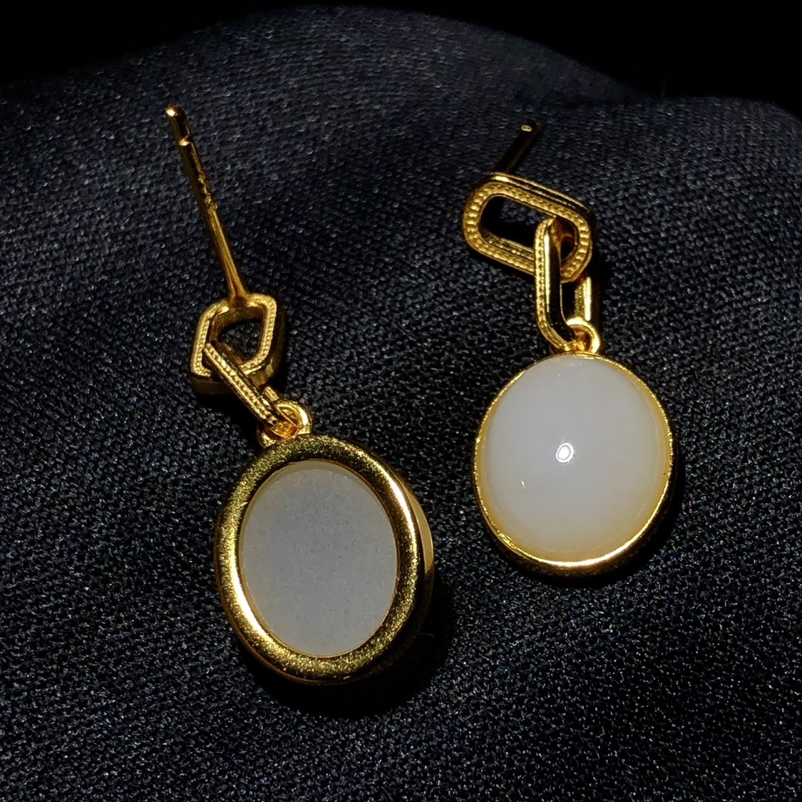 1A359 天然和田玉耳坠s925银老料藕粉耳饰礼物女22/9mm女,淘宝优惠券,粉丝福利购,淘宝优惠卷