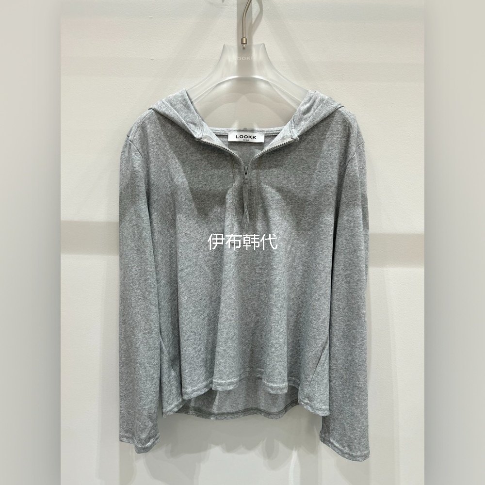 LOOKK/MIMME韩国东大门正品代购26春款 连帽拉链套头条纹卫衣女,淘宝优惠券,粉丝福利购,淘宝优惠卷