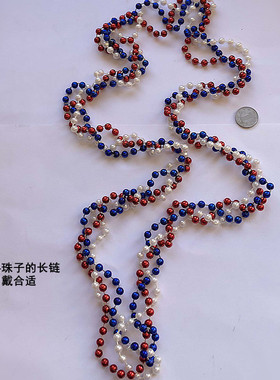 外贸羽毛软陶珠子手镯项短链