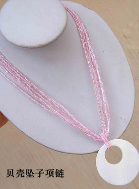 木头琉璃贝壳礼服配饰短链耳环