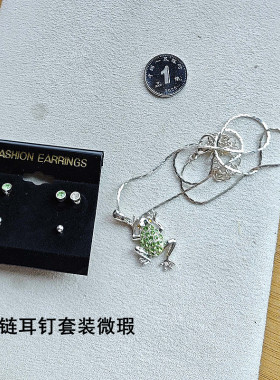 复古手镯子木头质项长链耳钉环