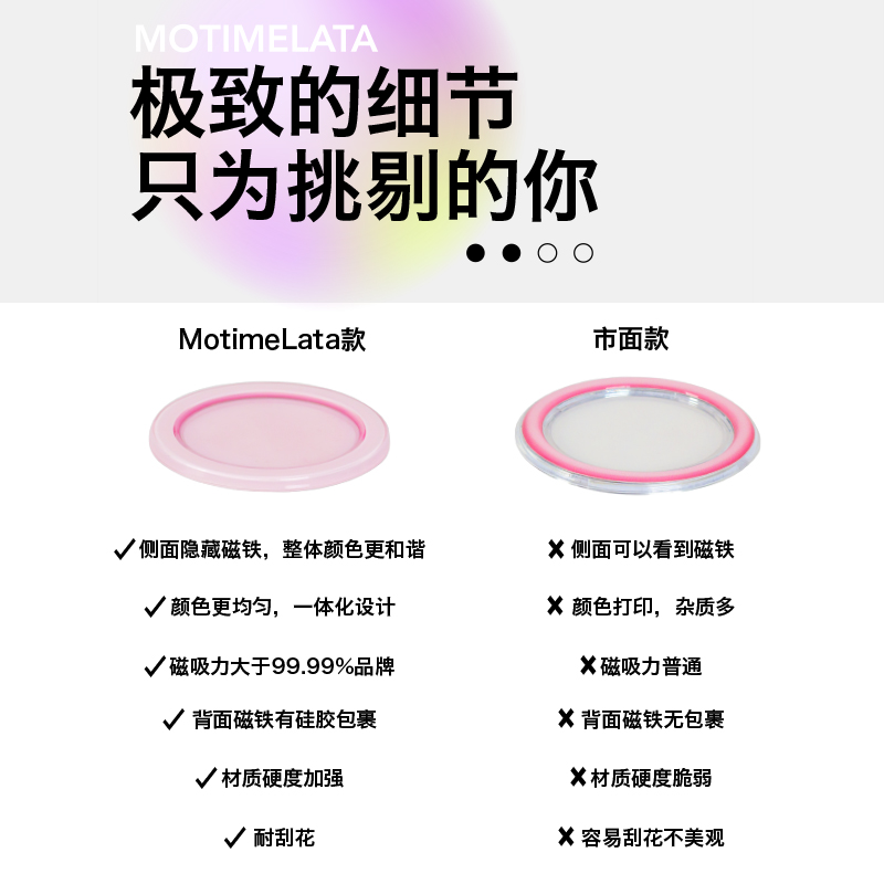 MoTimelata透明泡骚MageSafe圆啪嗒磁吸盘底座气囊支架贴片升级版-图0