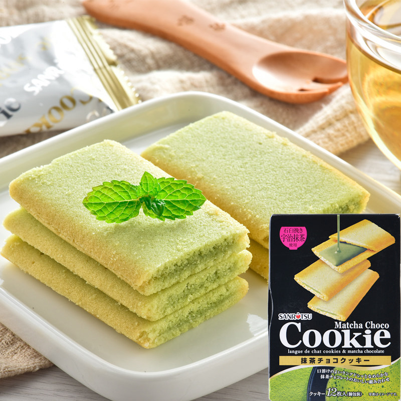 日本进口零食品三立奶油抹茶巧克力夹心饼干糕点网红曲奇点心12枚,淘宝优惠券,粉丝福利购,淘宝优惠卷