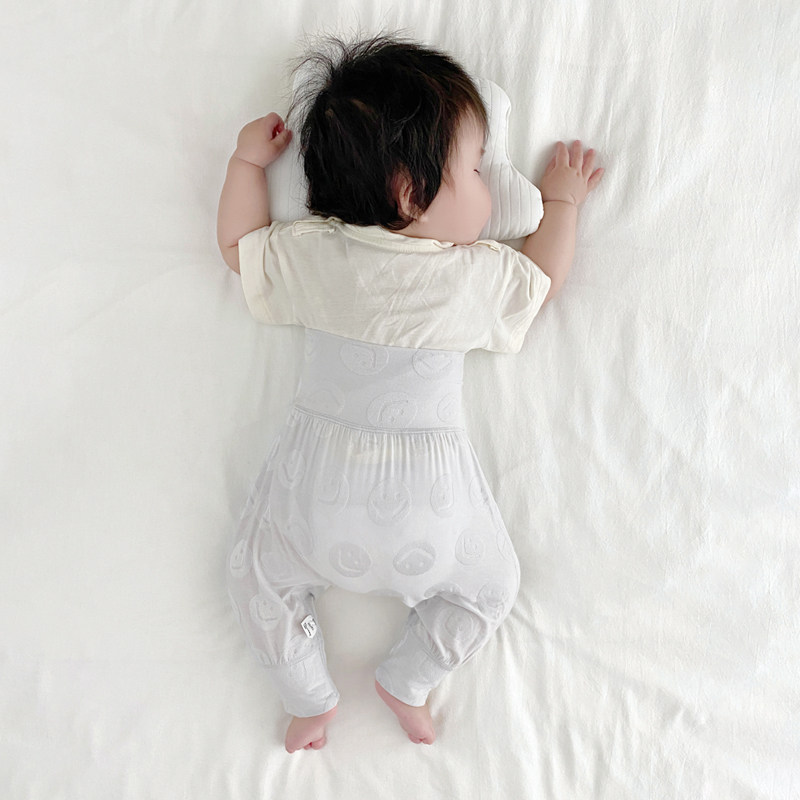 婴儿裤子夏季薄款莫代尔凉感高腰护肚大屁屁睡裤宝宝防蚊裤长裤夏,淘宝优惠券,粉丝福利购,淘宝优惠卷
