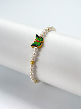 个性淡水珍珠手链女串珠小众设计