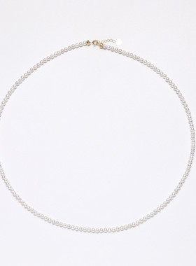 18K金正品小米珠项链带北大证书