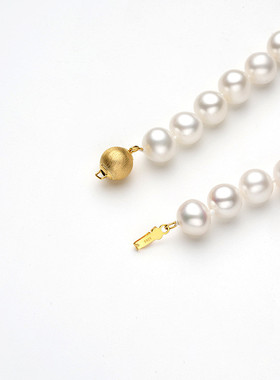 925银扣头圆珠链时尚气质短款淡