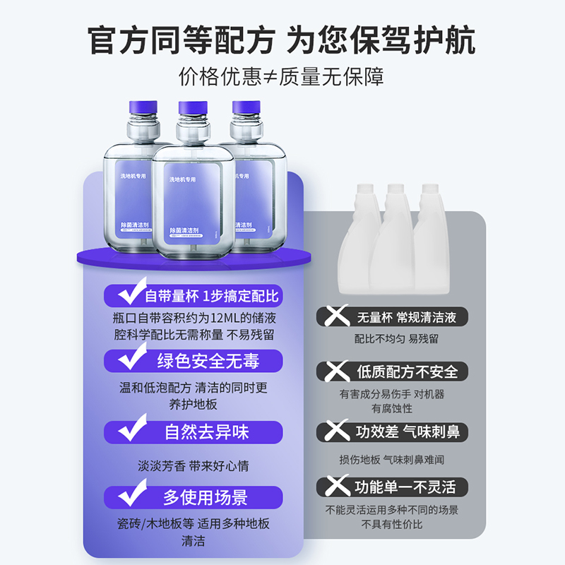 适用于云鲸洗地机F1冠军版清洁液去污去渍地板地面除菌清洗剂配件 - 图0