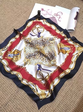 小方巾桑蚕丝花色女春秋