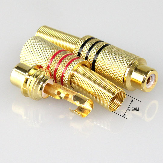 Rca plug lotus AV audio cable extension head