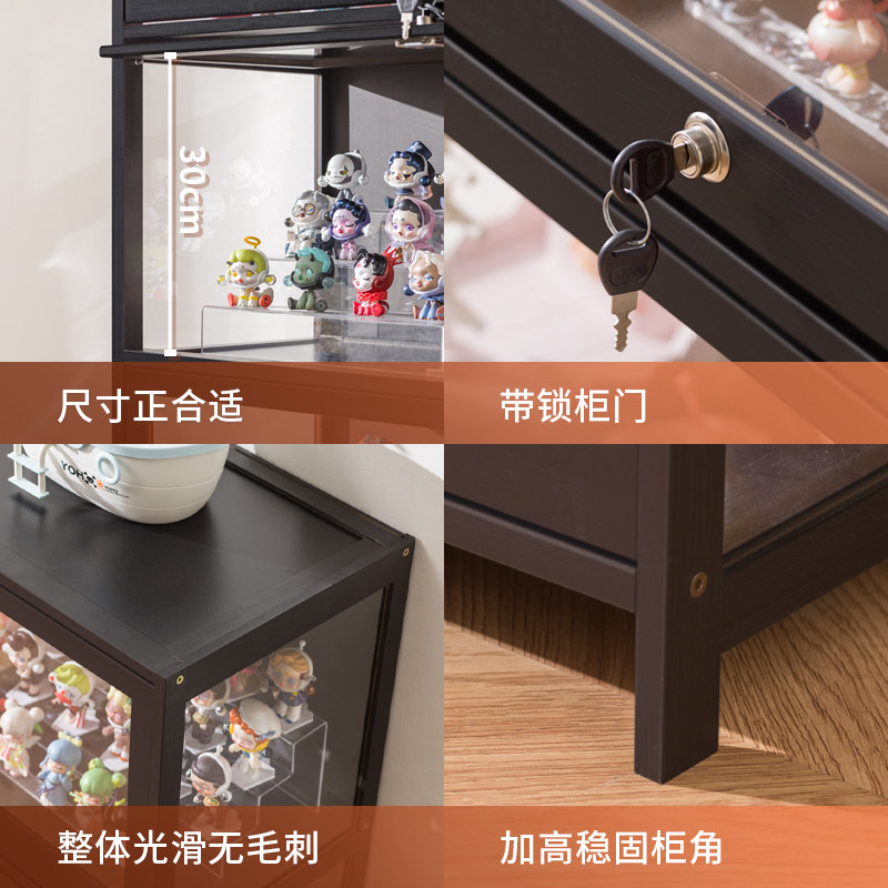 手办展示柜带锁模型玩具透明吧唧谷子防尘储物架子收纳亚克力玻璃,淘宝优惠券,粉丝福利购,淘宝优惠卷