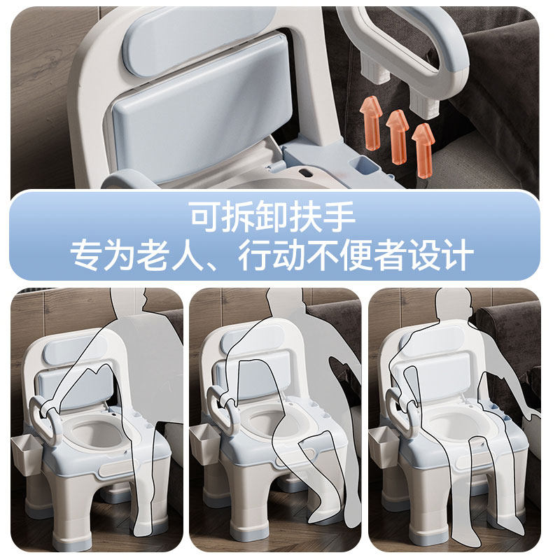 老人家用移动马桶卧床便盆老年人坐便器孕妇残疾人厕所大便坐便椅