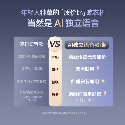 好太太电动晾衣架升降阳台智能家用自动伸缩晾衣杆 - 图2