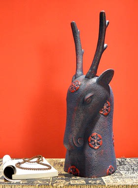 创意仿古风客厅招财树脂工艺品