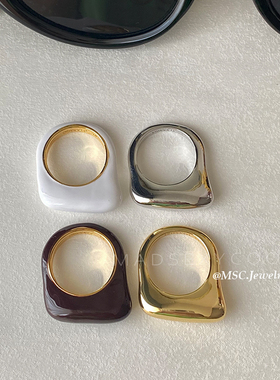 珐琅滴釉手工戒指女个性