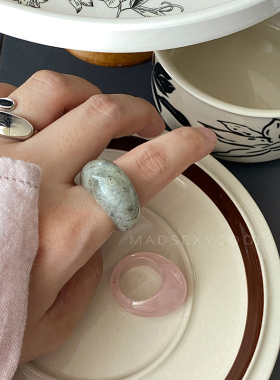 天然石料复古个性戒指