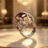 Qinxin Yaji Natural Tourmaline Ring 18k Gold Exquisite Design Colorful Jewelry Ring