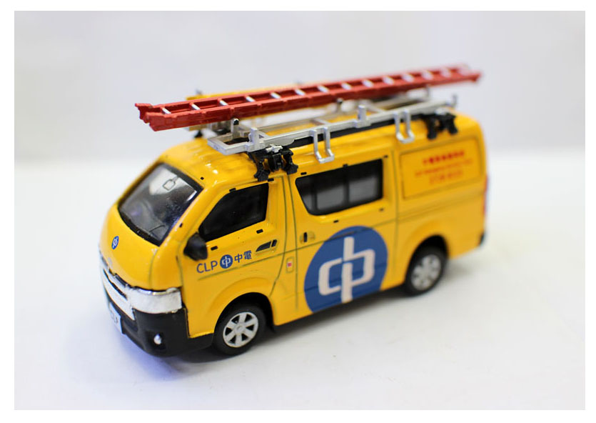 TINY微影玩具1/64合金车Hiace海狮CLP香港中电电力抢修云梯车模型 - 图3