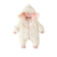 Baby winter down jacket onesie in winter baby girl white duck down thickened warm jacket climbing suit windproof hood