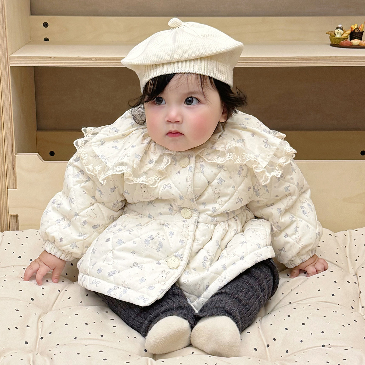 拉果拉女宝宝秋冬加绒裤子婴幼儿紧身裤保暖裤蝴蝶结堆堆裤打底裤,淘宝优惠券,粉丝福利购,淘宝优惠卷