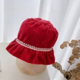 女童连衣裙红色女宝宝公主裙周岁衣服礼服宫廷风新年装加绒童裙子