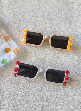 新款复古方框儿童太阳镜可爱卡通