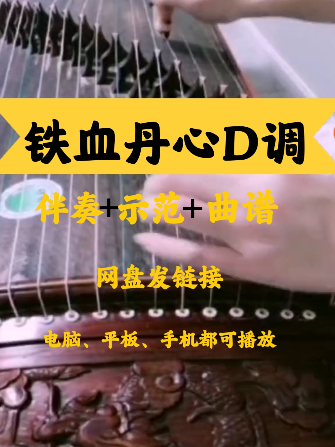 经典流行曲《铁血丹心》D、G调伴奏曲谱示范简单易上手网盘链接 - 图0