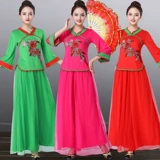 Летний этнический комплект, юбка, танцующие штаны для пожилых людей, 2022, этнический стиль, для среднего возраста