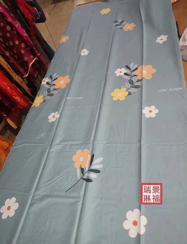 瑕疵小块纯棉斜纹布印染田园花草叶子手工DIY布料面料床单被套布 - 图2
