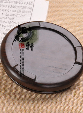 黑檀木雕整料明式可挖槽古董香炉