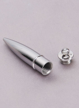 钛钢项链吊坠男 欧美街头潮饰品 香水瓶狙击子弹头设计骨灰项链