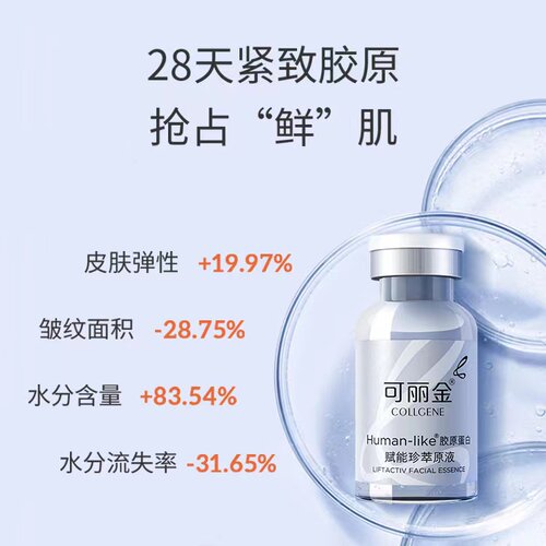 秒杀可丽金类人胶原蛋白赋能珍萃原液 2.5ml*10支 升级补水淡细纹 - 图1