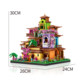 Villa flower house castle building block educational assembly toy