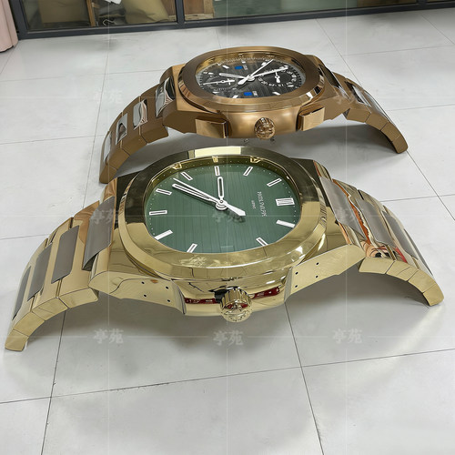 轻奢现代不锈钢手表茶几设计师款钢化玻璃台面茶桌艺术客厅咖啡桌 - 图1